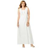 Plus Size Women's Flared Tank Dress by Jessica London in White (Size 22/24)