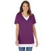 Plus Size Women's Layered-Look Tunic by Woman Within in Plum Purple (Size 5X)