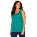 Plus Size Women's Suprema® Tank by Catherines in Waterfall (Size 0X)