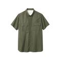 Men's Big & Tall Off-Shore Short-Sleeve Sport Shirt by Boulder Creek® in Olive (Size XL)