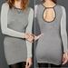 Free People Dresses | Free People Seamless Stripe Long Sleeve Slip Dress Sz M/L Euc | Color: Gray | Size: M