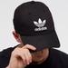 Adidas Accessories | Adidas Trefoil Black Relaxed Strapback Dad Hat Cap | Color: Black/White | Size: Os