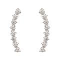 Free People Jewelry | Crystal Crawler 14k White Plated Earrings | Color: Silver | Size: Os