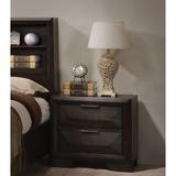 Transitional Merveille Nightstand with 2 Drawers in Espresso