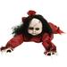 Haunted Hill Farm 44 In. Animatronic Doll, Indoor/Outdoor Halloween Decoration, Light-up Blue Eyes, Crawling, Battery