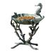 Verdigris Finish Aluminum Seahorse Birdbath / Bird Feeder - 18 X 13.5 X 12.5 inches