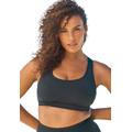 Plus Size Women's Scoop Neck Swim Bra by Swim 365 in Black (Size 38)