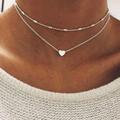 Free People Jewelry | New 925 Sterling Double Chain Heart Necklace | Color: Silver | Size: Os