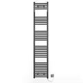 Myhomeware 400mm Wide Anthracite Grey Flat Electric Pre-Filled Heated Towel Rail Radiator For Bathroom Designer UK (400mm x 1800mm (h))