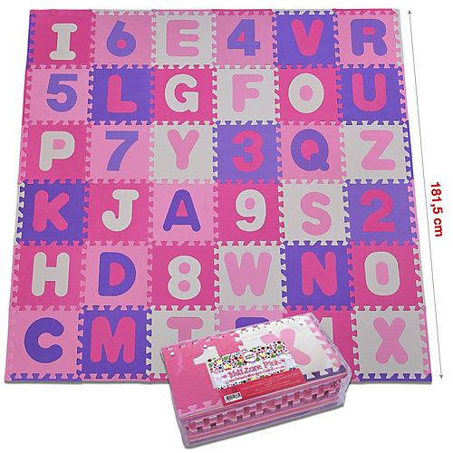 Puzzlematte mit Zahlen und Buchstaben Kids Zone - Pink lila