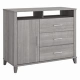 Bush Furniture Somerset 3 Drawer Dresser and Bedroom TV Stand in Platinum Gray - Bush Business Furniture STV148PGK