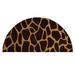 Brown Half Round 54" x 108" Area Rug - Everly Quinn Animal Print Area Rug - Giraffe Tall Order Nylon | Wayfair 27BB507F670D4688A7306B9086FF6A34