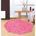 Red 84 x 84 x 0.5 in Area Rug - Everly Quinn Animal Print Area Rug - Cheetah Hang Loose Nylon | 84 H x 84 W x 0.5 D in | Wayfair