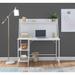 17 Stories Writing Desk Wood/Metal in White | 53 H x 47.25 W x 23.5 D in | Wayfair 5CC832F5724440DEA3596457733B8ED6