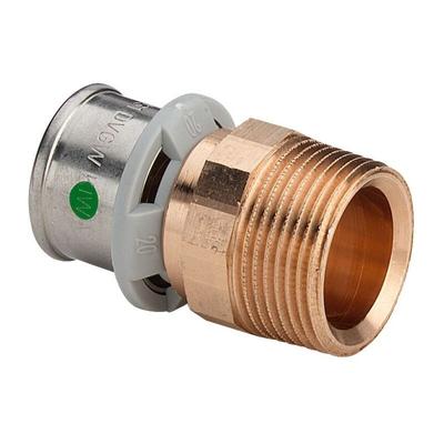 Sanfix-P Übergangsstück 304836 20 mm x r 3/4, mit SC-Contur, Rotguss - Viega Image