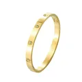 Bracelet à breloques en cristal pour femme acier inoxydable manchette de document en or bijoux de