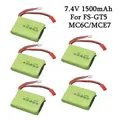 1-5 pièces 7.4v 1500mah Lipo Batterie pour Flysky FS-GT5 MC6C/MCE7 2.4G 6CH Transmetteur Drone