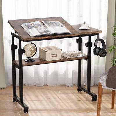 Small Portable Laptop Desk for Sofa Bed, Height Adjustable Standing Table