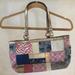 Coach Bags | Coach Patchwork Tote Shoulder Bag Pink Blue Metallic Rare Anniversary Bag | Color: Gold/Pink | Size: Os