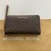 Michael Kors Bags | Michael Kors Lg Flat Mf Phone Case Wallet | Color: Brown/Gold | Size: Os