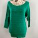 American Eagle Outfitters Sweaters | American Eagle Outfitters Bright Green Scoop Neck 34 Sleeve Sweater | Color: Green | Size: S