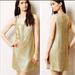 Anthropologie Dresses | Anthropologie Tabitha Gold Sequin Shift Dress Nwt | Color: Gold/Green | Size: 2p