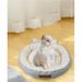 Happycare Tex Doughut Cat Bed Polyester in Blue | 6 H x 19 W x 19 D in | Wayfair HY-03-Stripe18