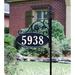 Address America Park Place Oval Double-Sided Reflective Yard Address Sign - 30" Plastic in Black | 33.25 H x 23 W x 1.5 D in | Wayfair AS-PP-30-WF