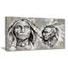 East Urban Home 'Native American Indian Heads' Graphic Art Print on Canvas in Red | 20 H x 12 W x 1.5 D in | Wayfair EAAE8345 39321124