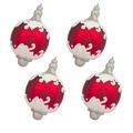 The Holiday Aisle® 4 Piece Solid Ball Ornament Set Plastic in Red | 4 W x 4 D in | Wayfair 8CE6CFBB5F3B4CDC849C8F74E8D105FA