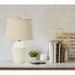 Red Barrel Studio® Stone Desk Lamp Linen/Stone in White | 20.75 H x 13 W x 13 D in | Wayfair 4CE53A767E664749B070FE2C5773FE82