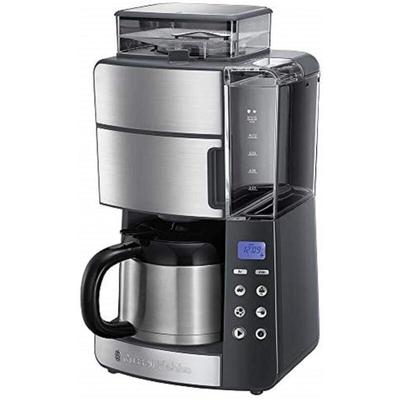 Grind&Brew Thermo-Kaffeemaschine Edelstahl-Schwarz - Russell Hobbs