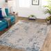 Saltair 8'10" x 12'4" Modern Contemporary Bohemian Abstract Natural Gray/Dark Gray/Gray/Multi Brown/Smoke/Blue/Pale Blue/Off White/Charcoal Area Rug - Hauteloom