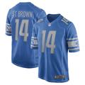 Men's Nike Amon-Ra St. Brown Blue Detroit Lions Game Player Jersey