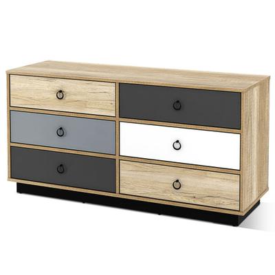 Costway 6 Drawers Double Dresser Accent Storage To...