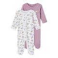 NAME IT Baby - Mädchen Nbfnightsuit 2p W/F Valerian kat Noos Baby und Kleinkind Schlafanz ge, Lila, 68 EU