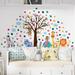 Happy London Zoo with Colourful Dalmatian Dots Nursery Kids Room Wall Stickers Decorations Decals DIY