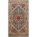 Geometric Traditional Heriz Serapi Rug Handmade Oriental Wool Carpet - 3'1" x 5'2"