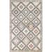 Trellis Wool Moroccan Oriental Area Rug Hand-knotted Home Decor Carpet - 5'7" x 8'0"