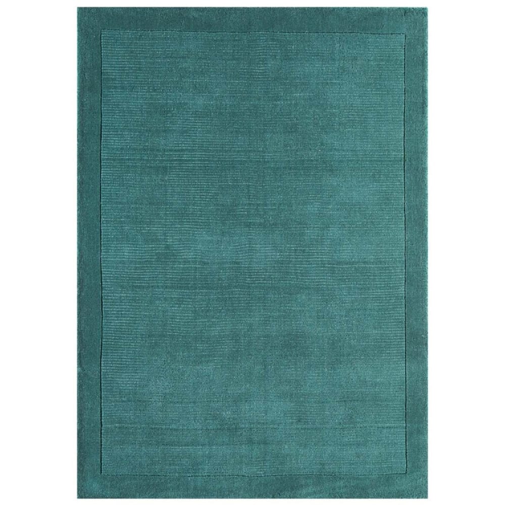 Tapis tufté main en laine bleu lagon 80x150 cm
