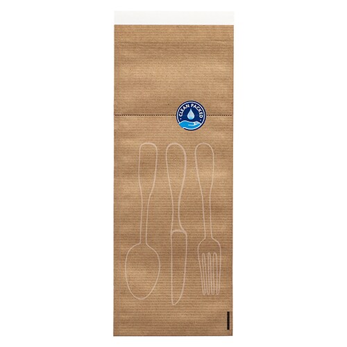 PAPSTAR 250 Besteckbeutel 26 cm x 10 cm natur Image