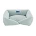 Ellie Machine Washable Dog Bed, 15" L X 18.5" W X 7" H, Light Blue, Small