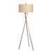 Rusted Silver Metal 63.5" Floor Lamp by Fangio Lighting in Silver