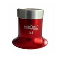 Horotec MSA 00.031-3 Eyeglass Watchmaker loupe in Aluminium anodised red with Screwed Ring x3.5
