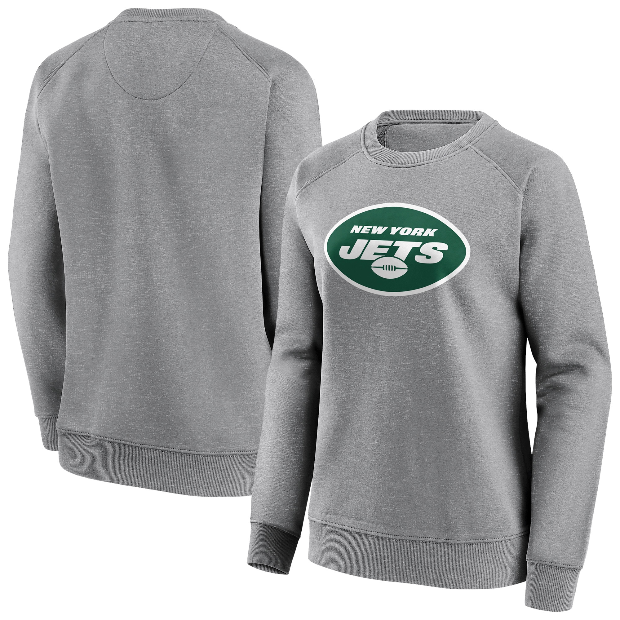 New York Jets Rundhals-Sweatshirt mit neutraler Farbe und Logo - Damen Image