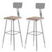 National Public Seating Height Adjustable Lab Stool Manufactured Wood/Metal in Brown | 38 H x 14 W x 14 D in | Wayfair 6330HB/2