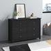 Lark Manor™ Isenbert 6 Drawer 47.2" W Standard Dresser Wood in Black | 31 H x 47.2 W x 15.8 D in | Wayfair 8AB899595800407EAA0D8BD99D3342A3