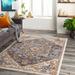 Balabac 4'3" x 5'7" Traditional Updated Traditional Farmhouse Blue/Brown/Cream/Dusty Coral/Gray/Light Beige/Peach/Dark Red Area Rug - Hauteloom