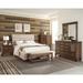 Clemence Burnished Oak 2-piece Bedroom Set with Nightstand