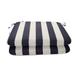 Sunbrella Striped fabric 18in. square seat pad with 10 options (2 pack) - 18"W x 18"D x 2.5"H